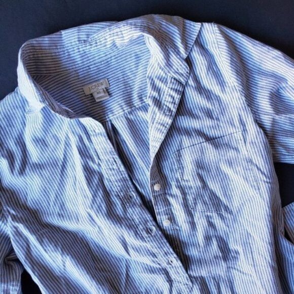 💍J.crew Striped Semi Tunic Shirt 100% cotton - Picture 3 of 8